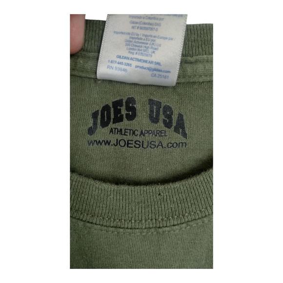 Joes USA Mens Army Green Marines T-Shirt - Picture 3 of 4